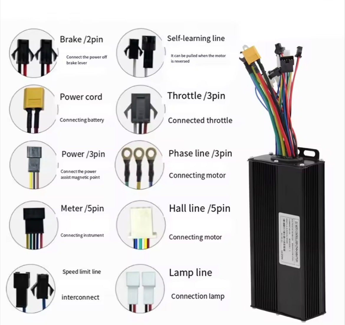 36/48/52v E-bike Controller